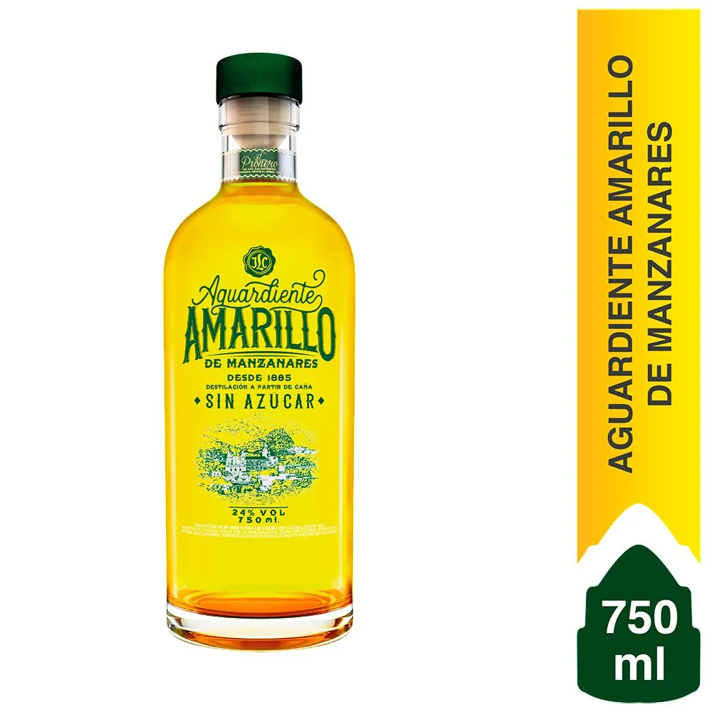 Aguardiente Amarillo De Manzanares 750 Ml