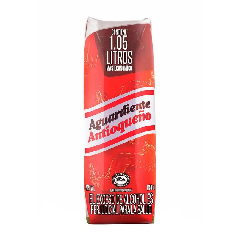 Aguardiente Antioqueño Rojo Tetra 1050 Ml