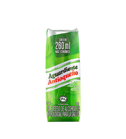 Aguardiente Antioqueño Verde Cuarto 260 Ml