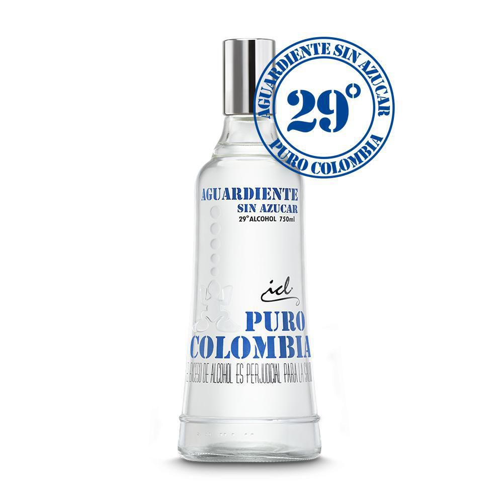 Aguardiente Puro Colombia Azul 750 Ml