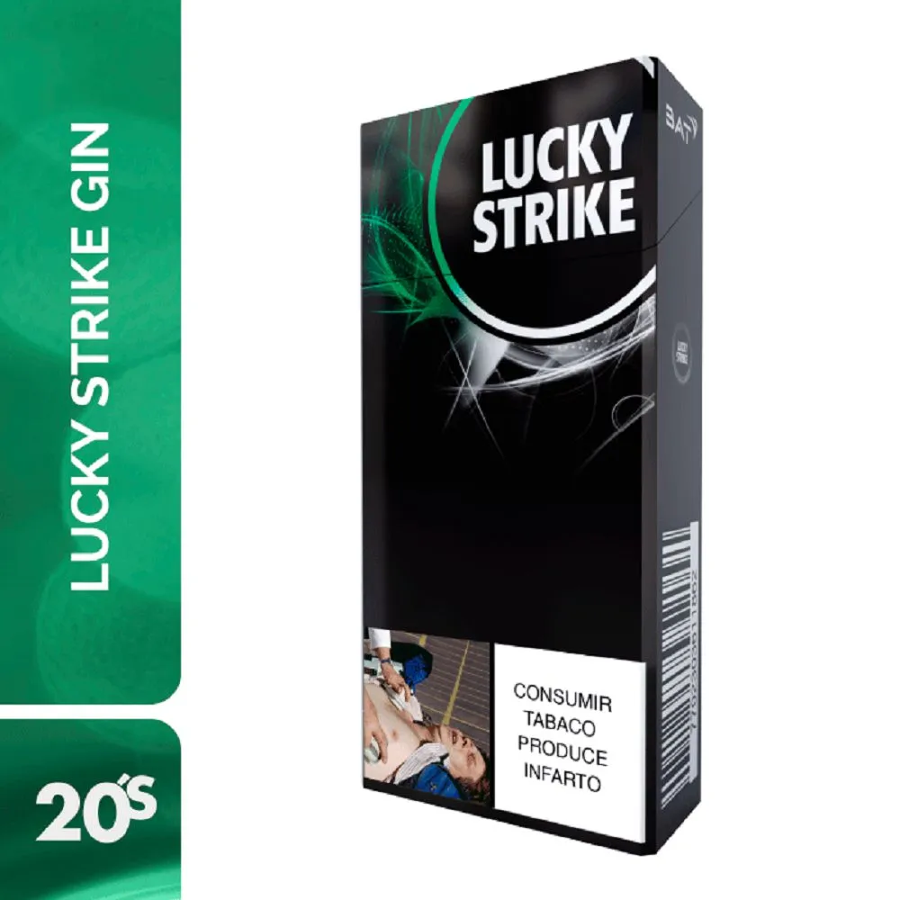 Cigarrillo Lucky Strike Gin Cajetilla