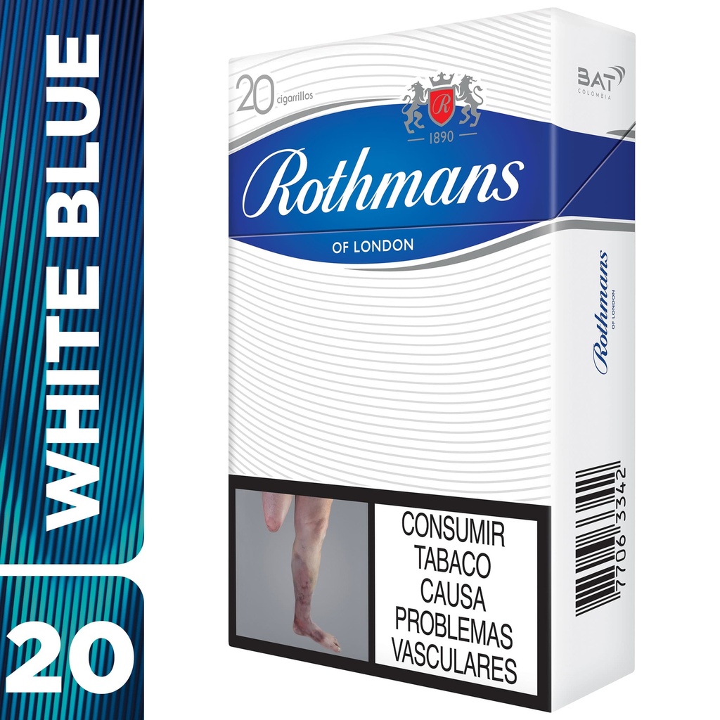 Cigarrillo Rothmans Blanco Cajetilla