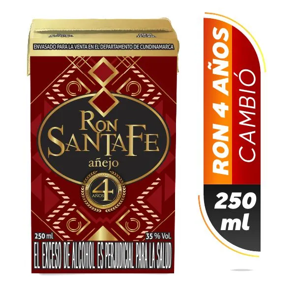 Ron Santa Fe Añejo 4 Años 250Ml