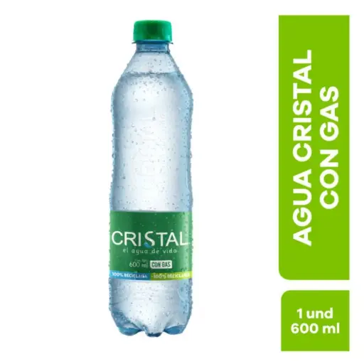 [AG00009] Agua Cristal Con Gas 600 Ml