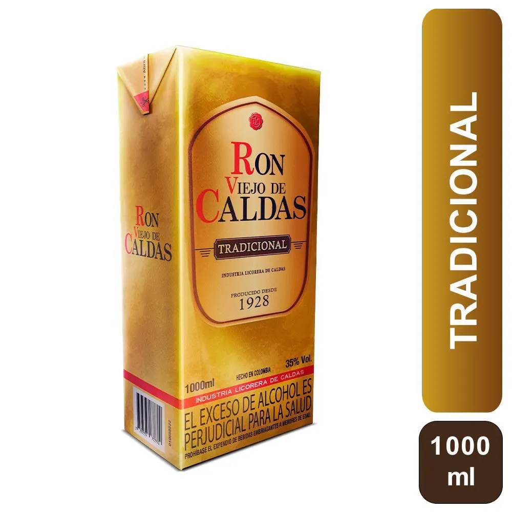 Ron Caldas Tradicional Tetra 1000 Ml
