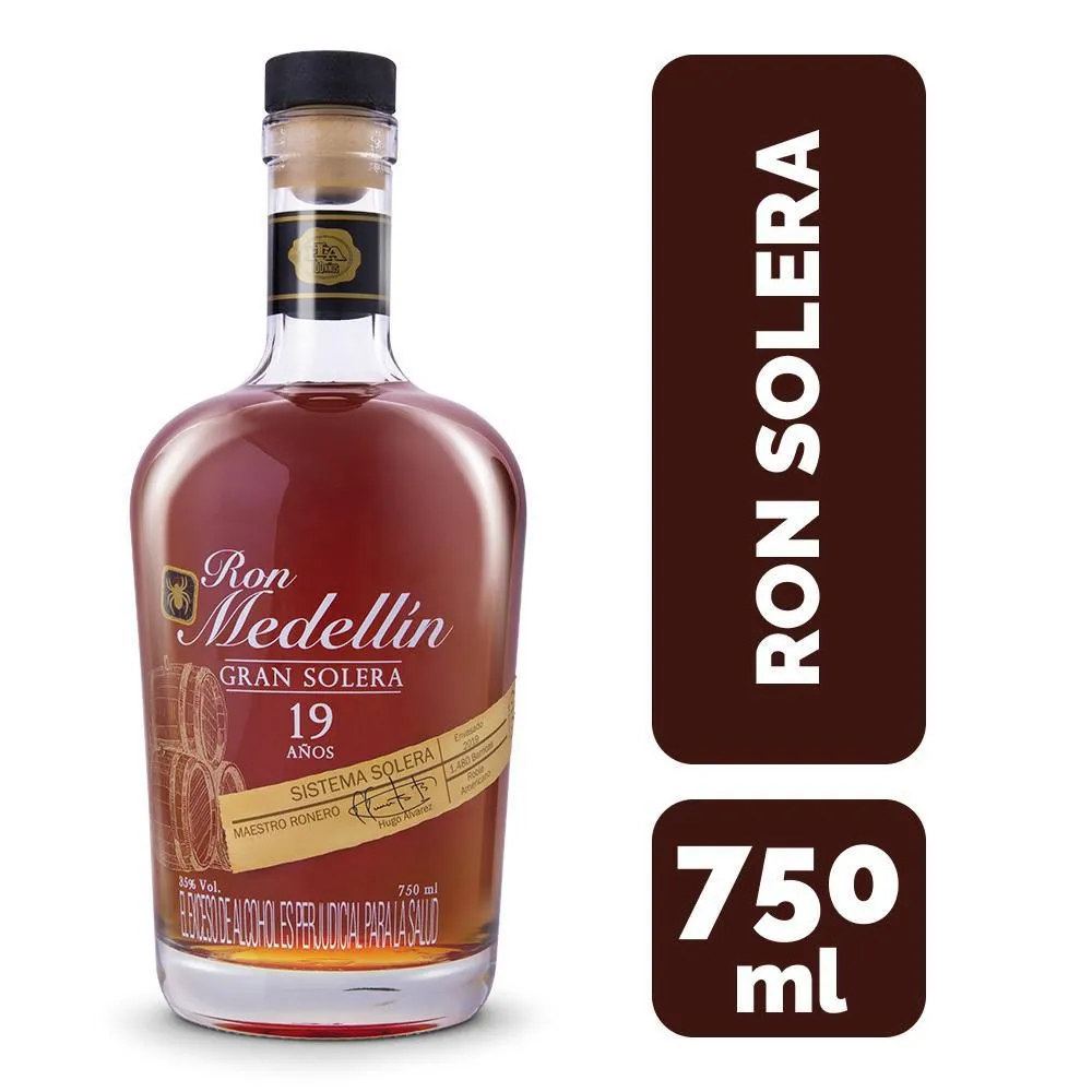 Ron Medellin Gran Solera 19 Años 750 Ml