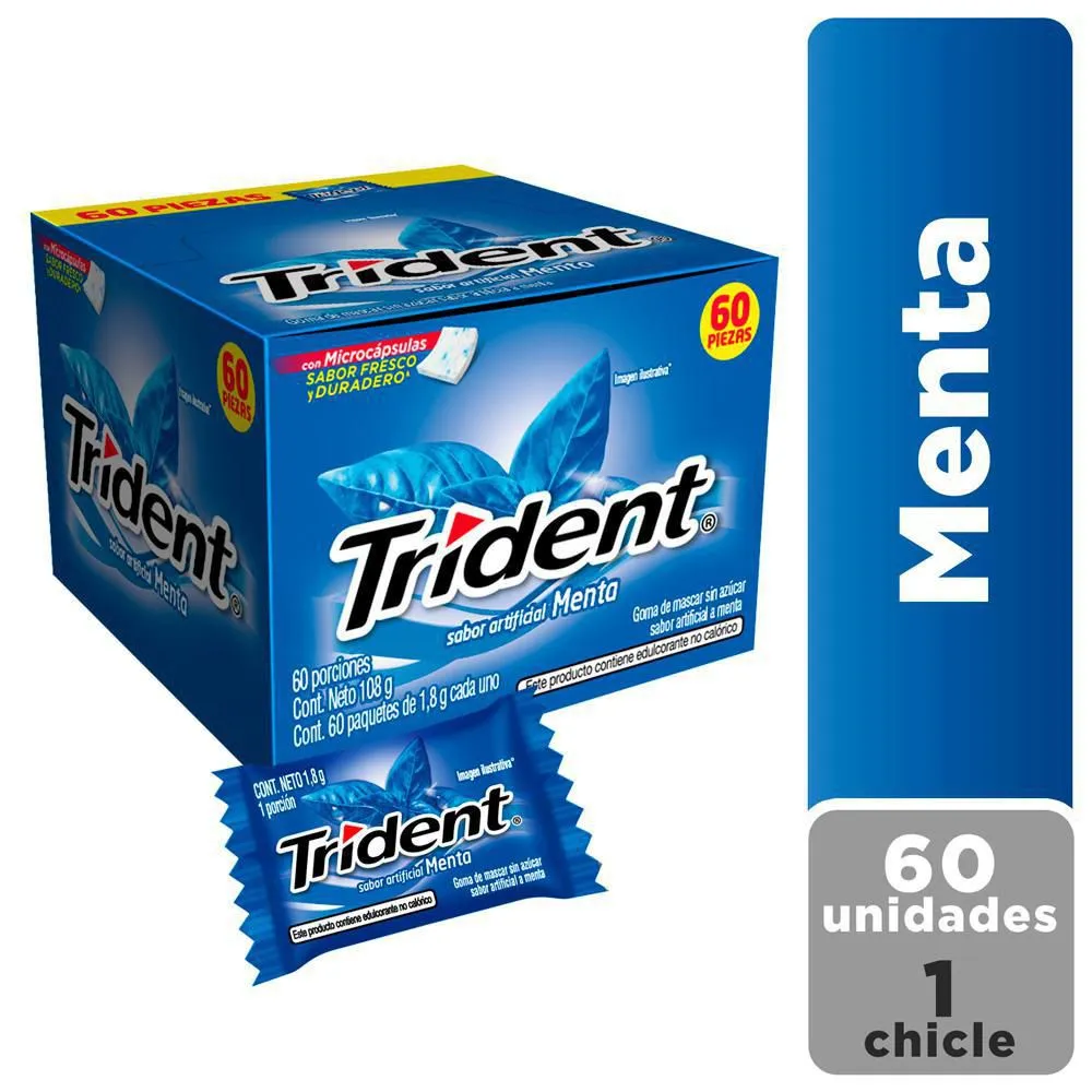 Trident S1 Menta Suave X 60 Und