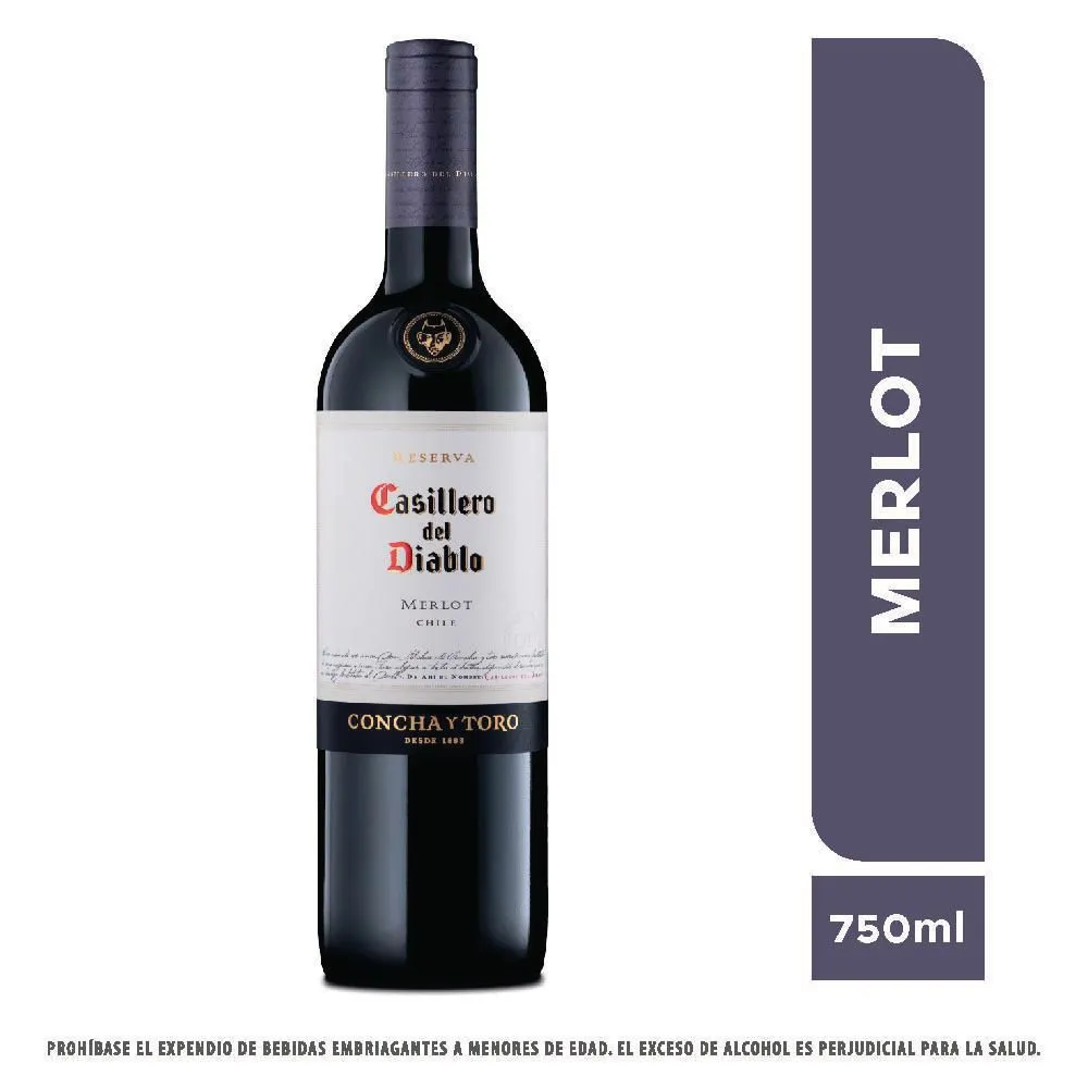 Vino Casillero Del Diablo Merlot 750 Ml