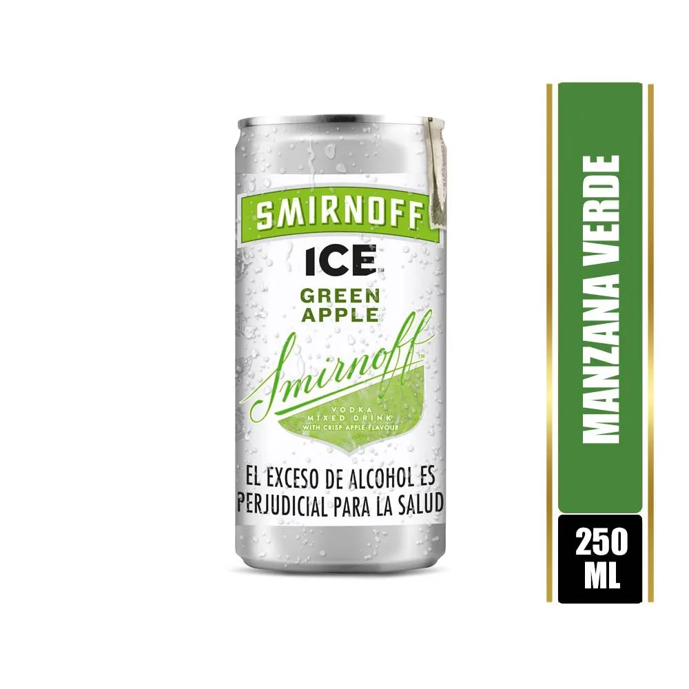 Vodka Smirnoff Green Apple Lata 250 Ml