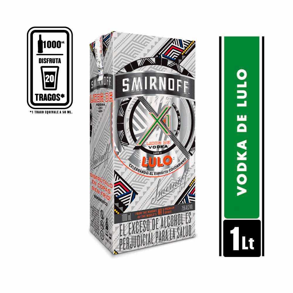 Vodka Smirnoff Lulo 1000 Ml Tetra