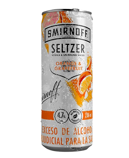 Vodka Smirnoff Seltzer Orange & Grape 250 Ml