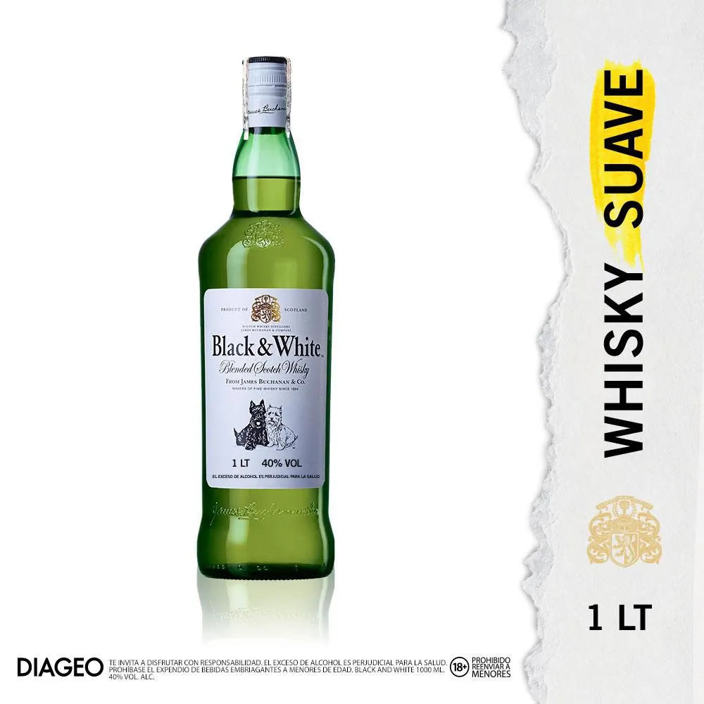 Whisky Black & White X 1000 Ml