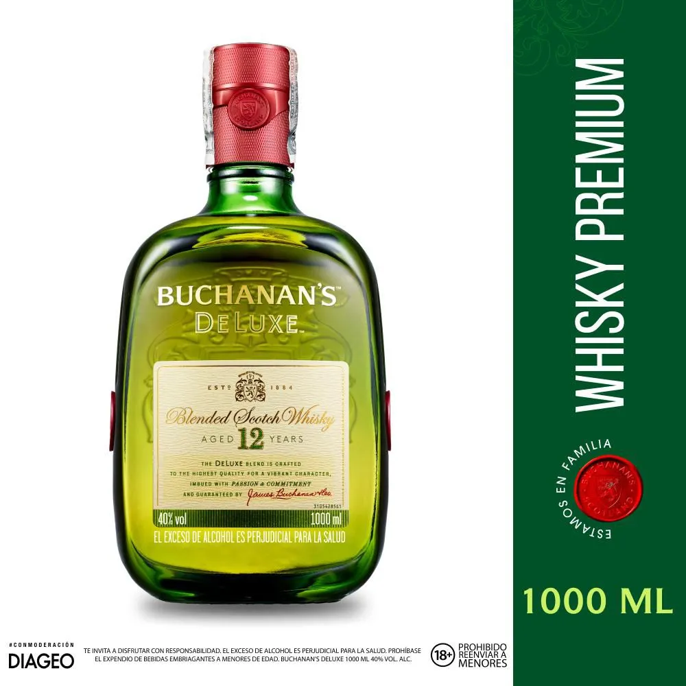 Whisky Buchanans Deluxe 12 Años1000 Ml