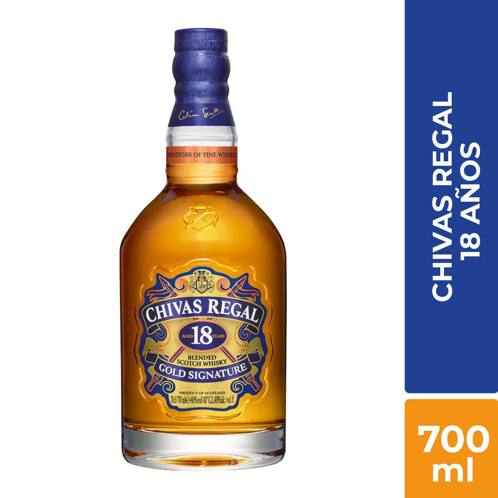 Whisky Chivas Regal 18 Años Botella 700 Ml