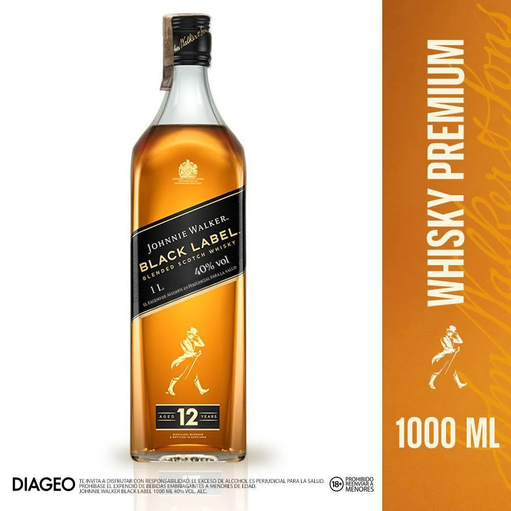 Whisky Johnie Walker Black Label 1000 Ml