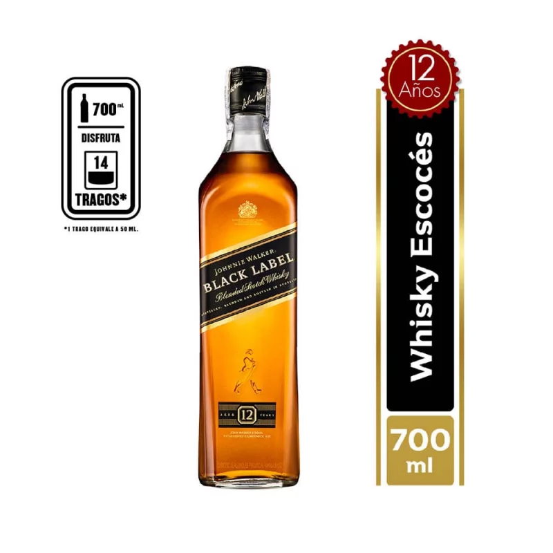 Whisky Johnie Walker Black Label 700 Ml