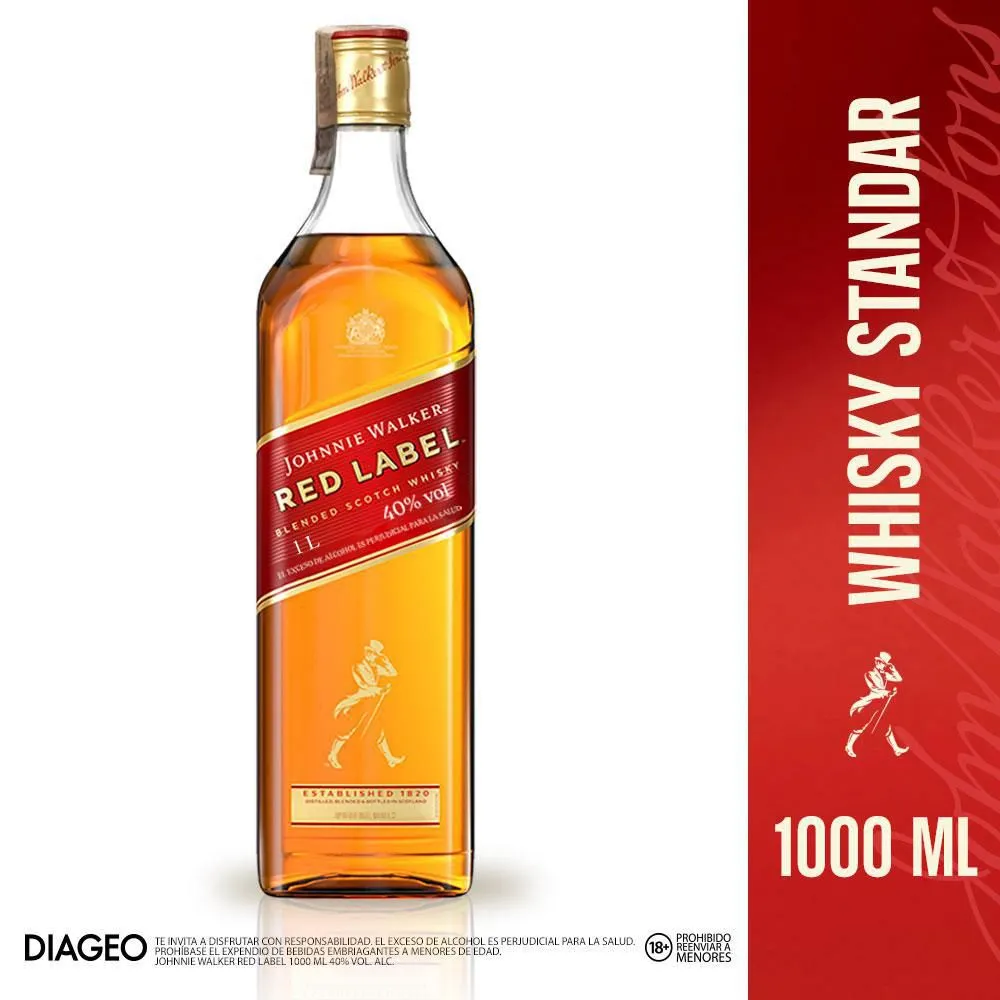 Whisky Johnnie Walker Red Label 1000 Ml