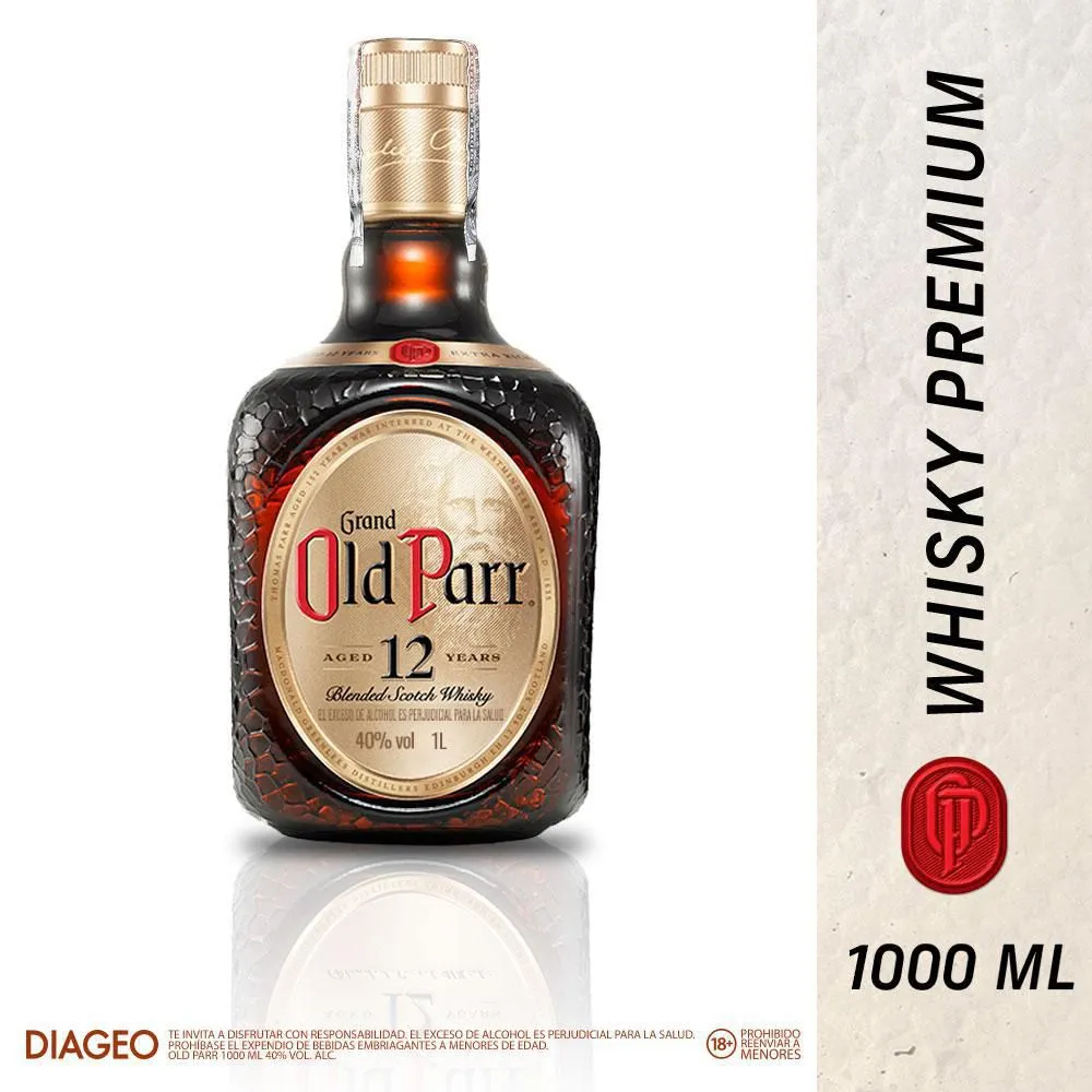 Whisky Old Parr 12 Años 1000 Ml