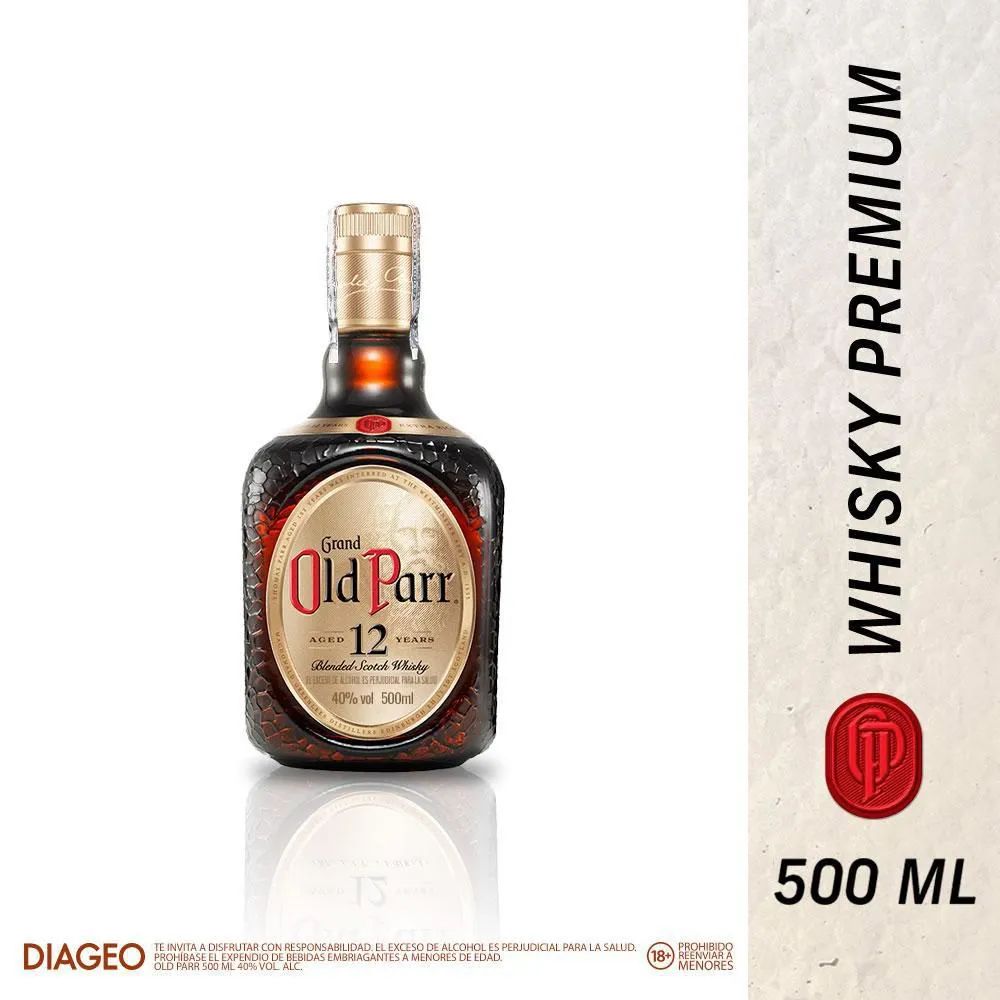 Whisky Old Parr 12 Años 500 Ml