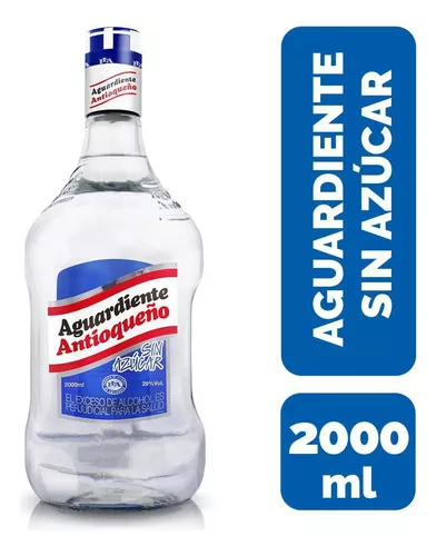 [AD00042] Aguardiente Antioqueño Azul Garrafa 2000 Ml