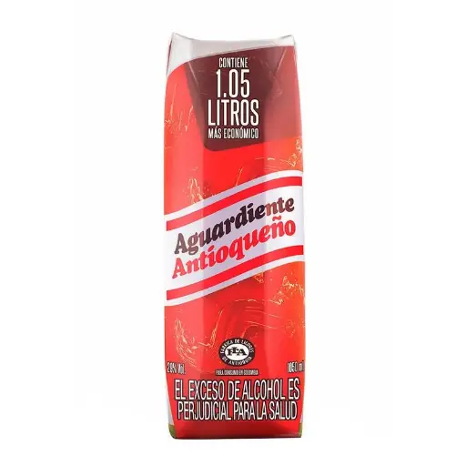 [AD00037] Aguardiente Antioqueño Rojo Tetra 1050 Ml