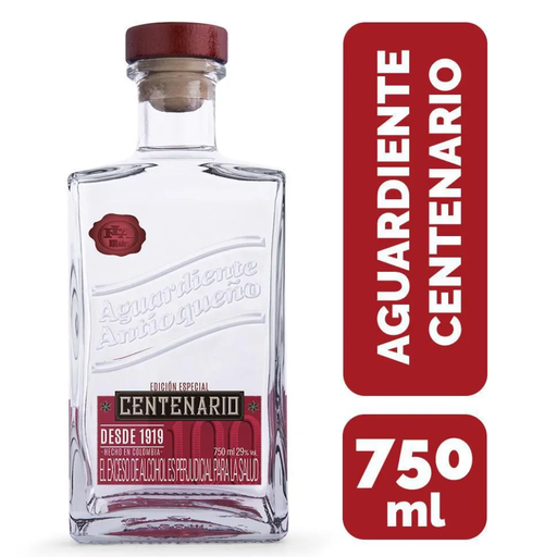 [AD00049] Aguardiente Centenario Rojo 750 Ml