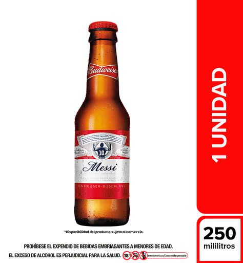 [CZ00059] Cerveza Budweiser Botella 250 Ml