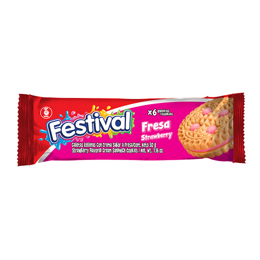 [GA0004] Galletas festival Fresa grande