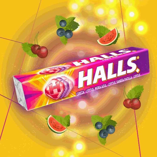 [DE02036] Halls Barra Fruit Mix 25,2g
