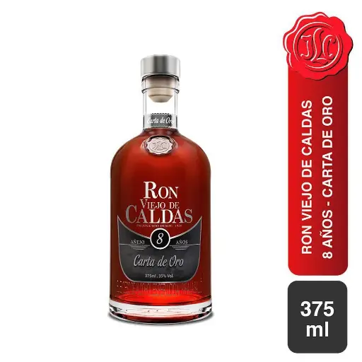 [RN00013] Ron Caldas 8 Años Media 375 Ml