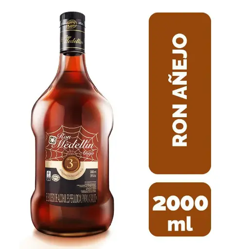 [RN00039] Ron Medellin 3 Años Garrafa 2000 Ml