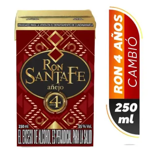 [RN00025] Ron Santa Fe Añejo 4 Años 250Ml