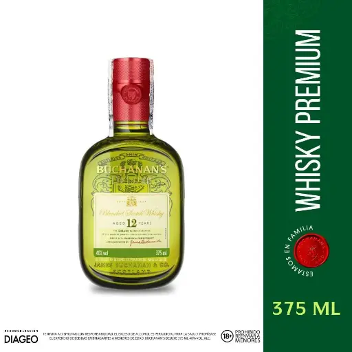 [WH00038] Whisky Buchanans Deluxe 12 Años 375 Ml