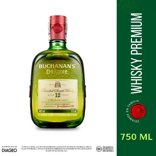 [WH00065] Whisky Buchanans Deluxe 12 Años 750 Ml